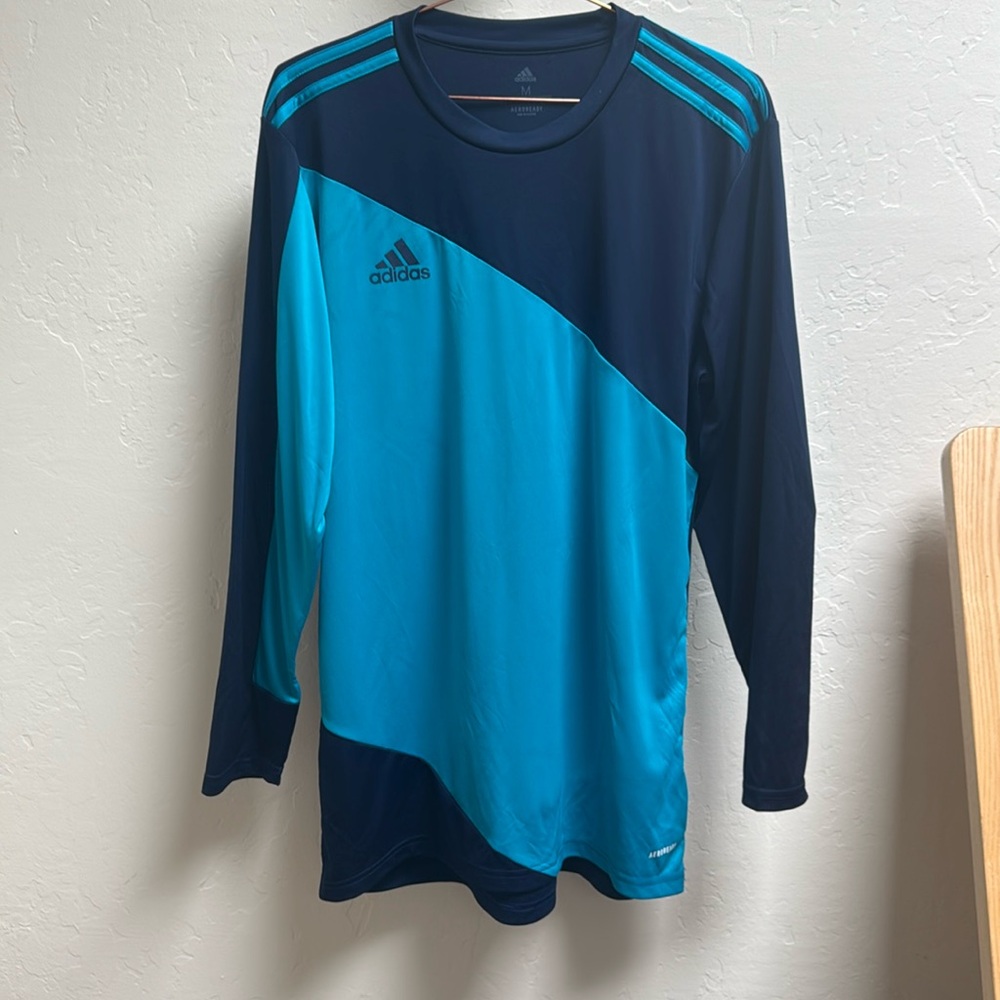 NWOT adidas men’s long sleeved dry fit tshirt medium goalie soccer aero ready